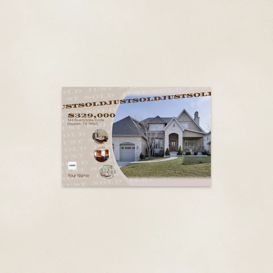 This is a 6" x 9" Postcards with Magnetic Strip called Done Deal! printed in full color