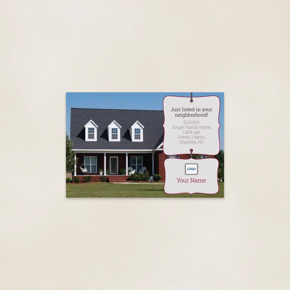 This is a 6" x 9" Postcards with Magnetic Strip called Bracket Listing printed in full color