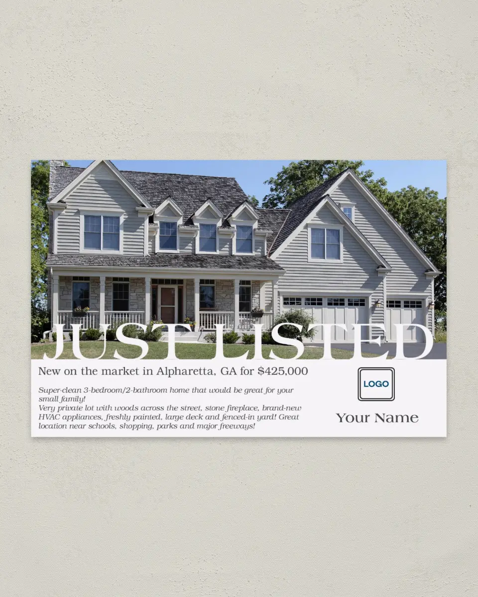 This is a 6" x 9" Postcard called Prime Property printed in full color