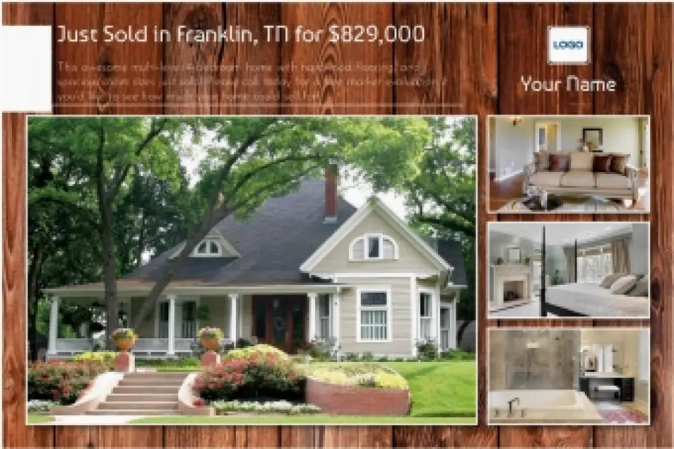 This is a 6" x 9" Postcards with Magnetic Strip called Hardwood Home printed in full color