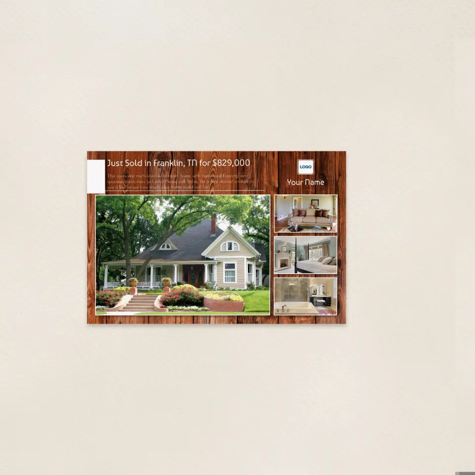 This is a 6" x 9" Postcards with Magnetic Strip called Hardwood Home printed in full color