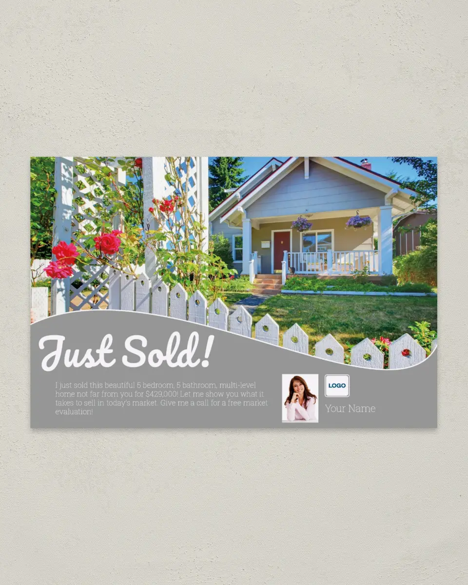 This is a 6" x 9" Postcard called Fresh Sale printed in full color
