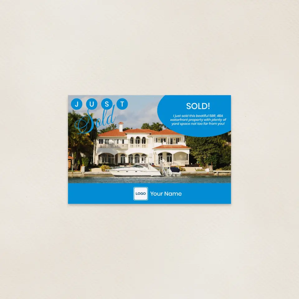 This is a 6" x 9" Postcards with Magnetic Strip called Retro Residence printed in full color