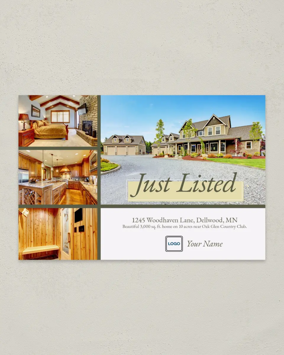 This is a 6" x 9" Postcard called Breathtaking Property printed in full color