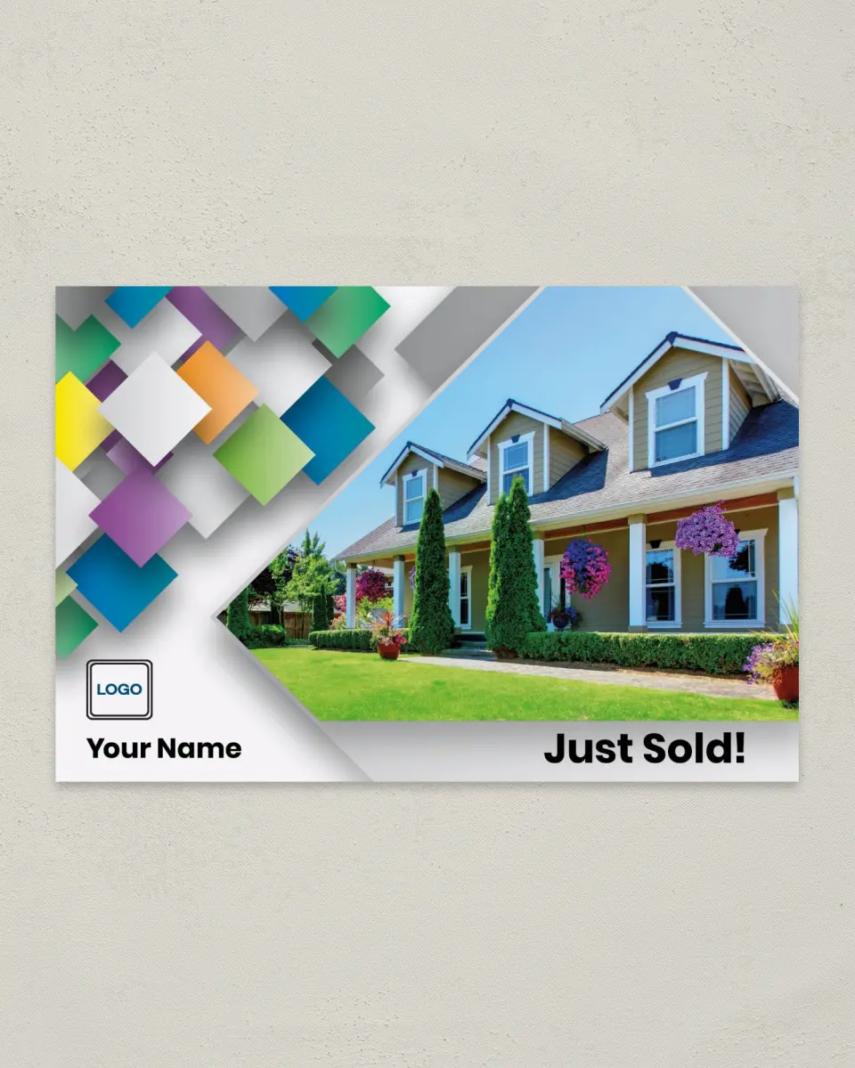 This is a 6" x 9" Postcard called Bold Swatch printed in full color