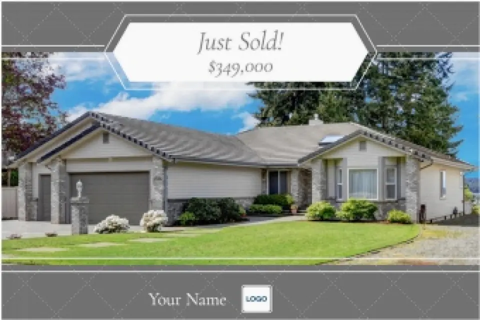This is a 6" x 9" Postcards with Magnetic Strip called Sold Simple printed in full color