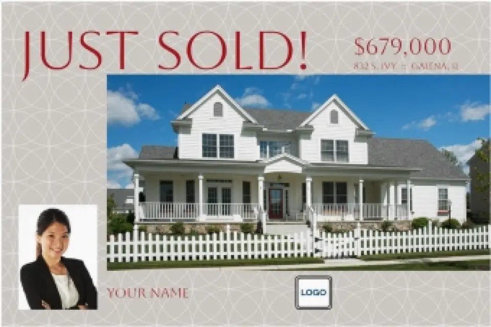 This is a 6" x 9" Postcards with Magnetic Strip called Embellished Residence printed in full color