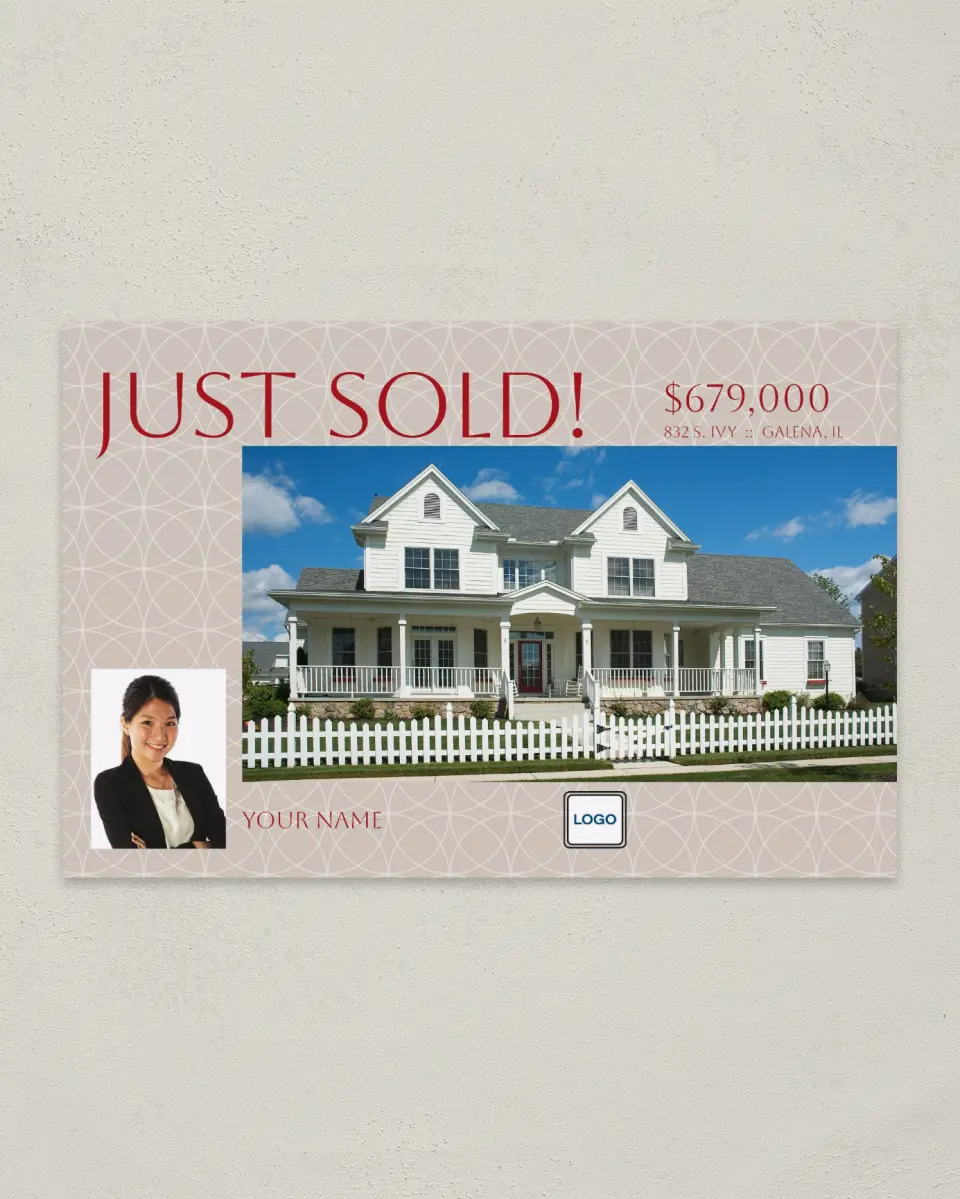 This is a 6" x 9" Postcard called Embellished Residence printed in full color