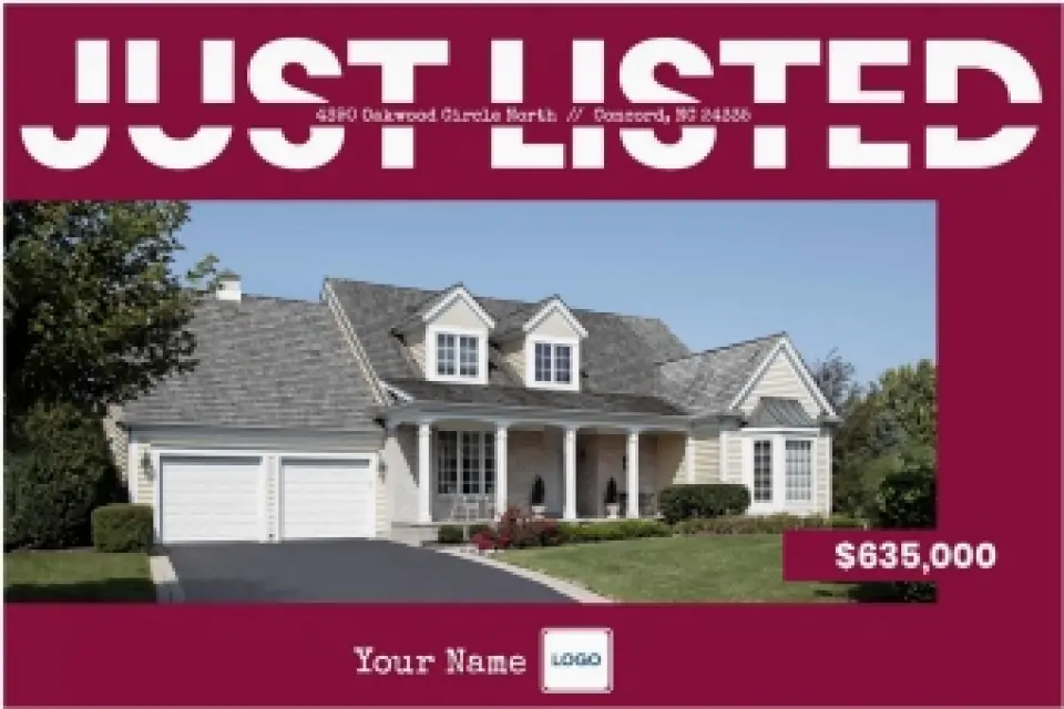 This is a 6" x 9" Postcards with Magnetic Strip called Posh Property printed in full color