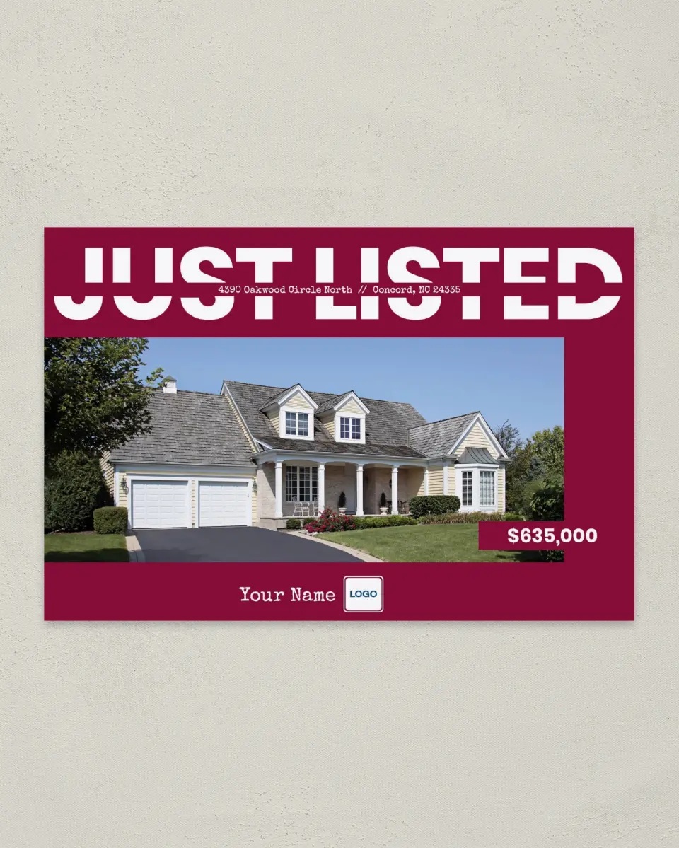 This is a 6" x 9" Postcard called Posh Property printed in full color