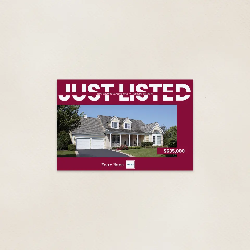 This is a 6" x 9" Postcards with Magnetic Strip called Posh Property printed in full color