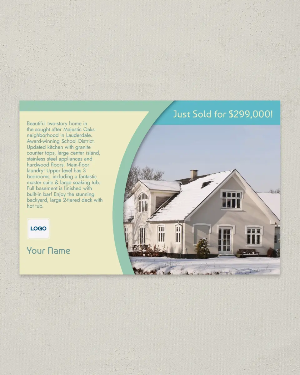 This is a 6" x 9" Postcard called Cut Above the Rest printed in full color