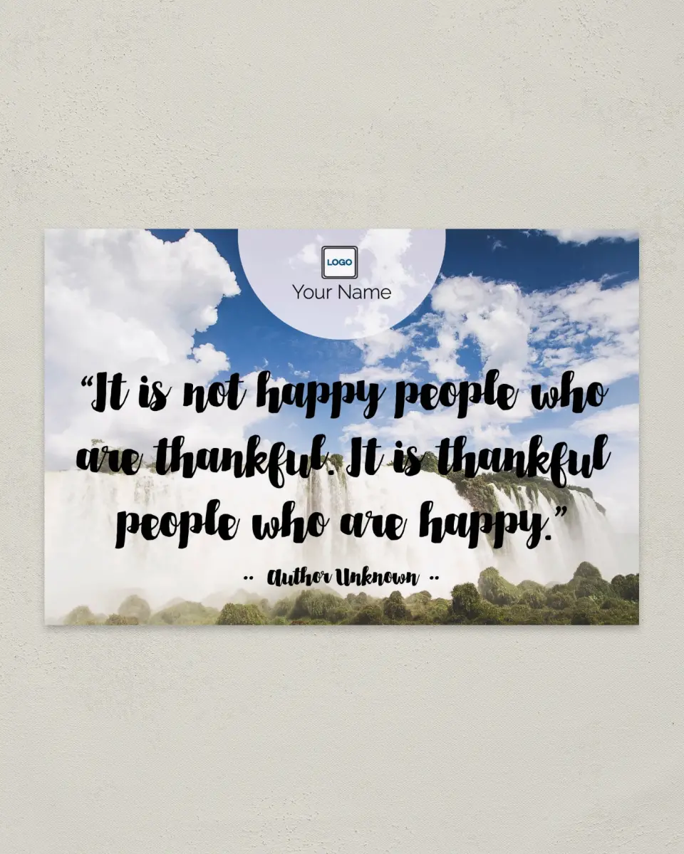 This is a 6" x 9" Postcard called Inspiration - Happy People printed in full color