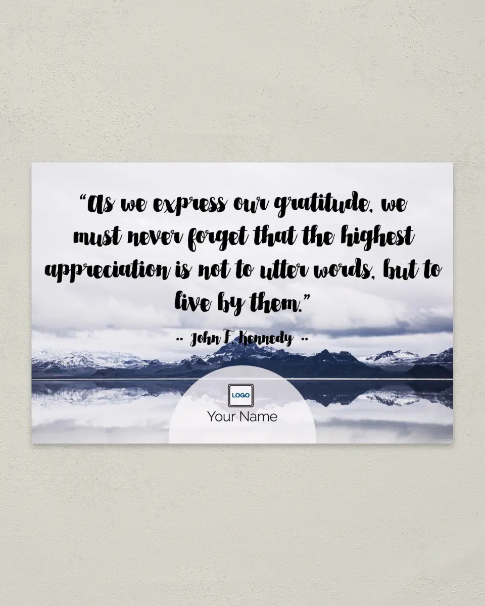 This is a 6" x 9" Postcard called Inspiration - Expressed Gratitude printed in full color