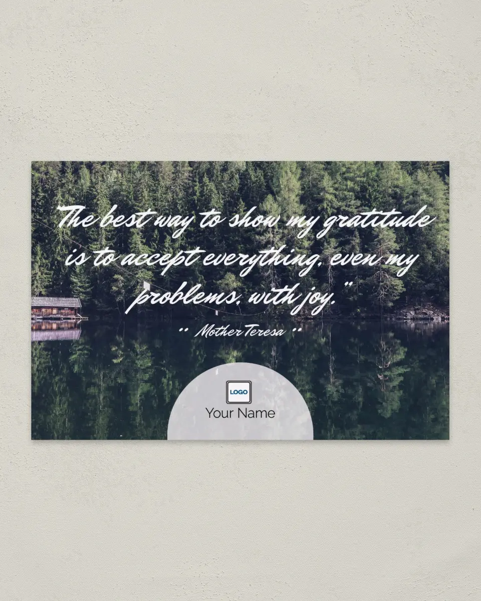 This is a 6" x 9" Postcard called Inspiration - Accept Everything printed in full color