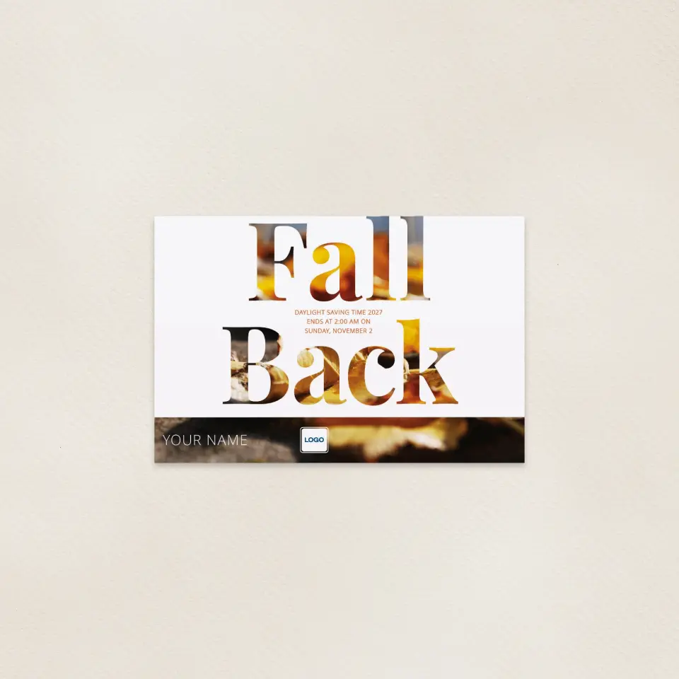 This is a 6" x 9" Postcards with Magnetic Strip called Falling Leaves printed in full color