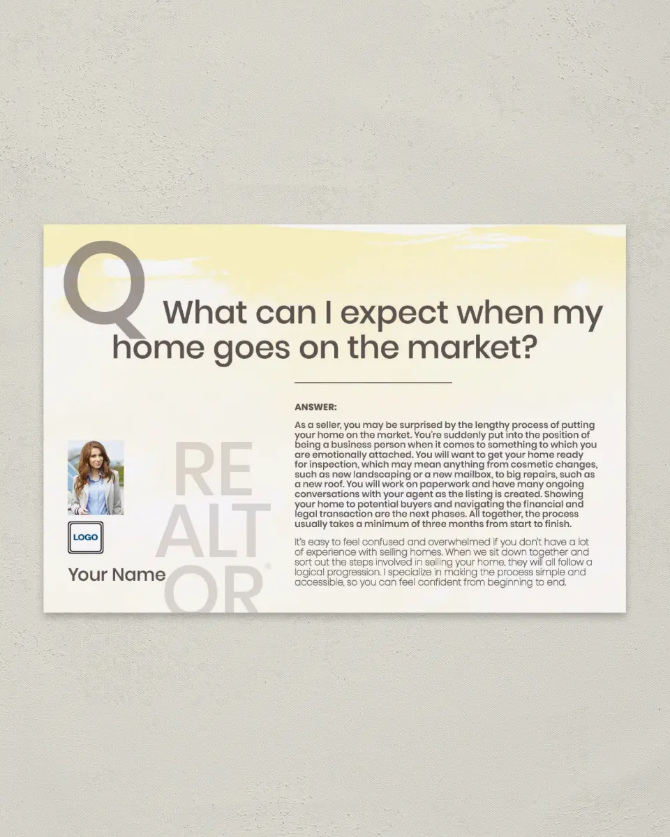This is a 6" x 9" Postcard called Home Readiness printed in full color