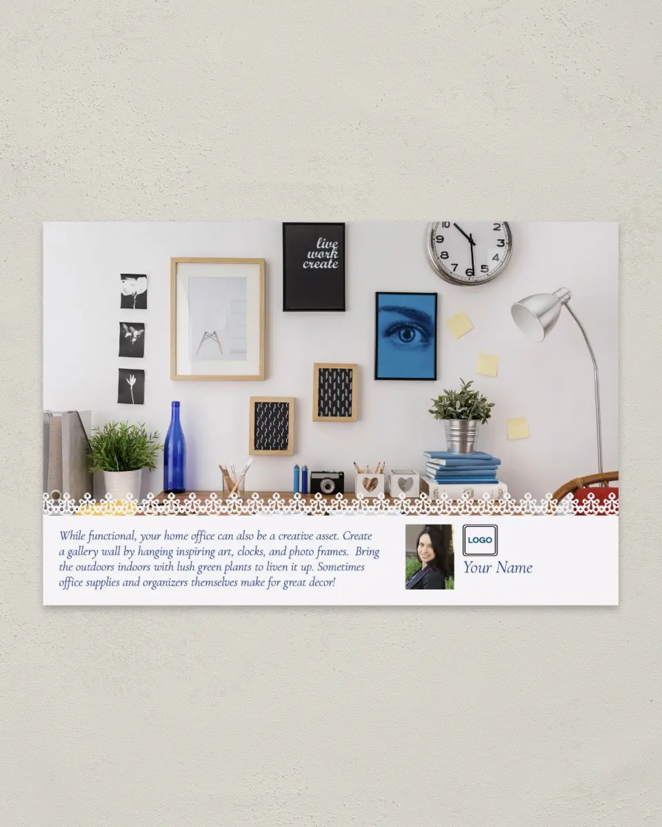 This is a 6" x 9" Postcard called Gallery Wall printed in full color