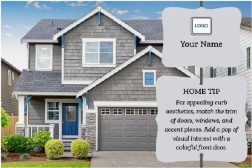 This is a 6" x 9" Postcards with Magnetic Strip called Home Tip - Door Interest printed in full color
