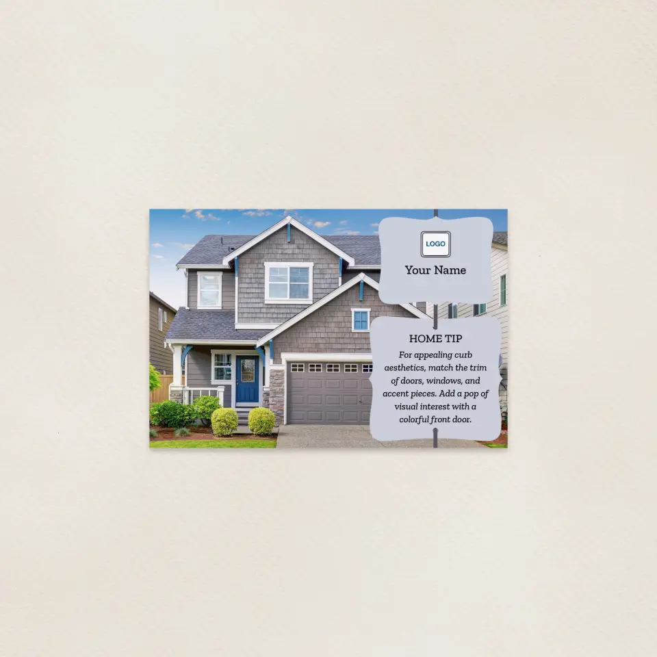 This is a 6" x 9" Postcards with Magnetic Strip called Home Tip - Door Interest printed in full color