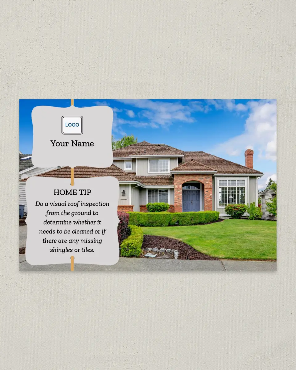 This is a 6" x 9" Postcard called Home Tip - Top Shelf printed in full color