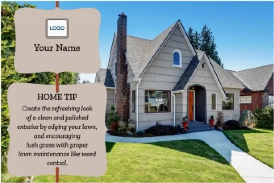 This is a 6" x 9" Postcards with Magnetic Strip called Home Tip - Lush Lawn printed in full color