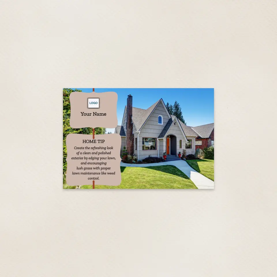 This is a 6" x 9" Postcards with Magnetic Strip called Home Tip - Lush Lawn printed in full color
