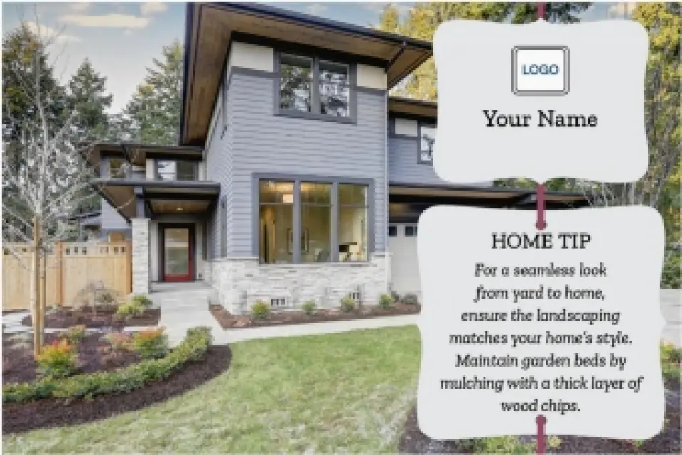 This is a 6" x 9" Postcards with Magnetic Strip called Home Tip - Mulch Matters printed in full color