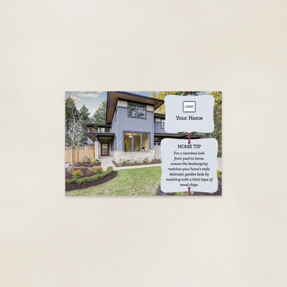 This is a 6" x 9" Postcards with Magnetic Strip called Home Tip - Mulch Matters printed in full color
