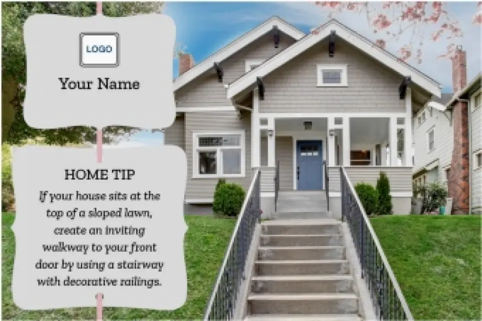 This is a 6" x 9" Postcards with Magnetic Strip called Home Tip - Decorative Railings printed in full color
