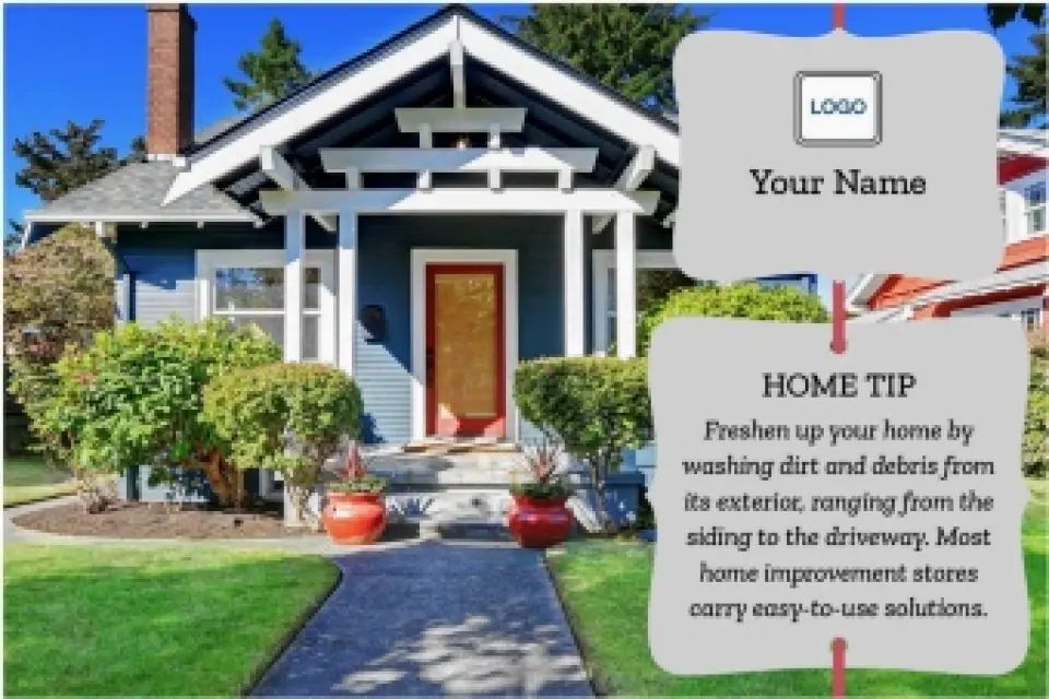 This is a 6" x 9" Postcards with Magnetic Strip called Home Tip - Clean Me printed in full color