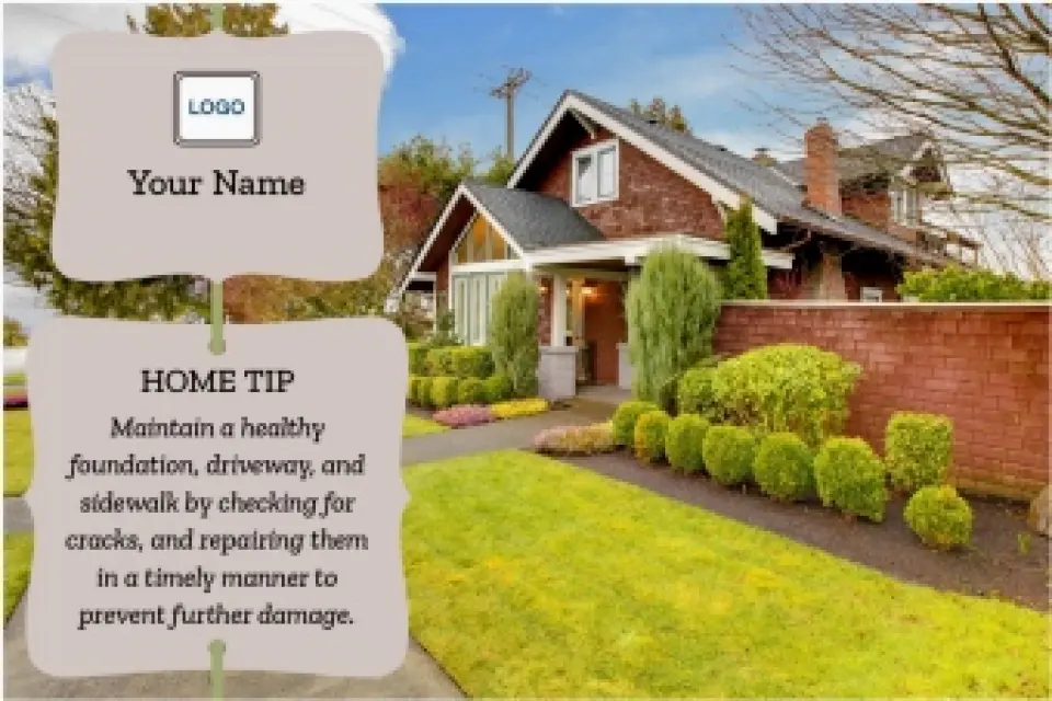 This is a 6" x 9" Postcards with Magnetic Strip called Home Tip - Healthy House printed in full color