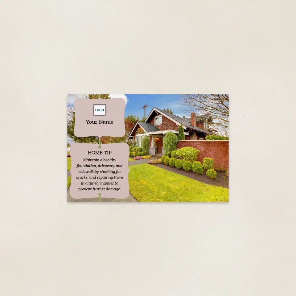 This is a 6" x 9" Postcards with Magnetic Strip called Home Tip - Healthy House printed in full color