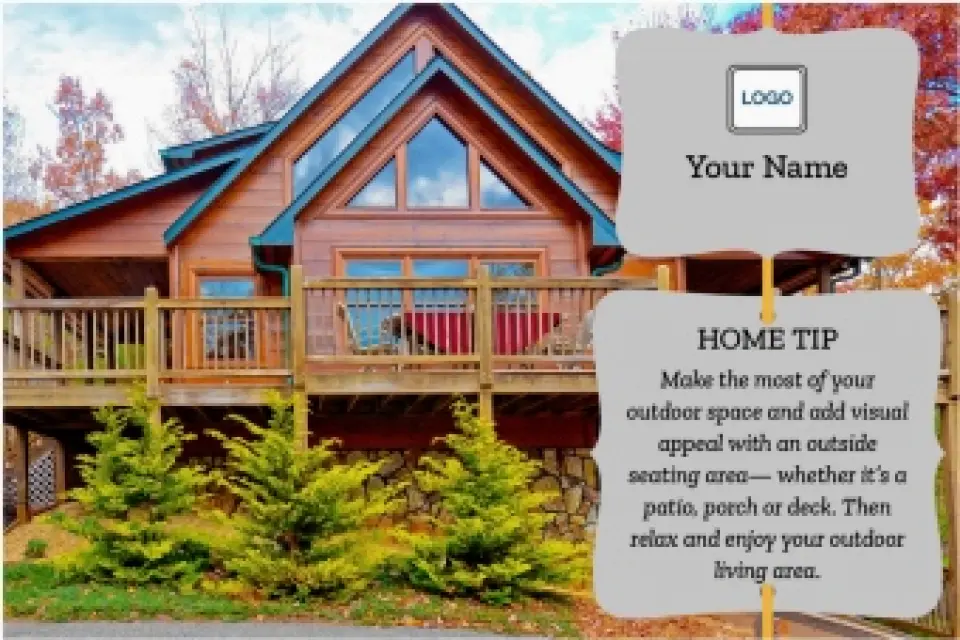 This is a 6" x 9" Postcards with Magnetic Strip called Home Tip - Outdoor Appeal printed in full color