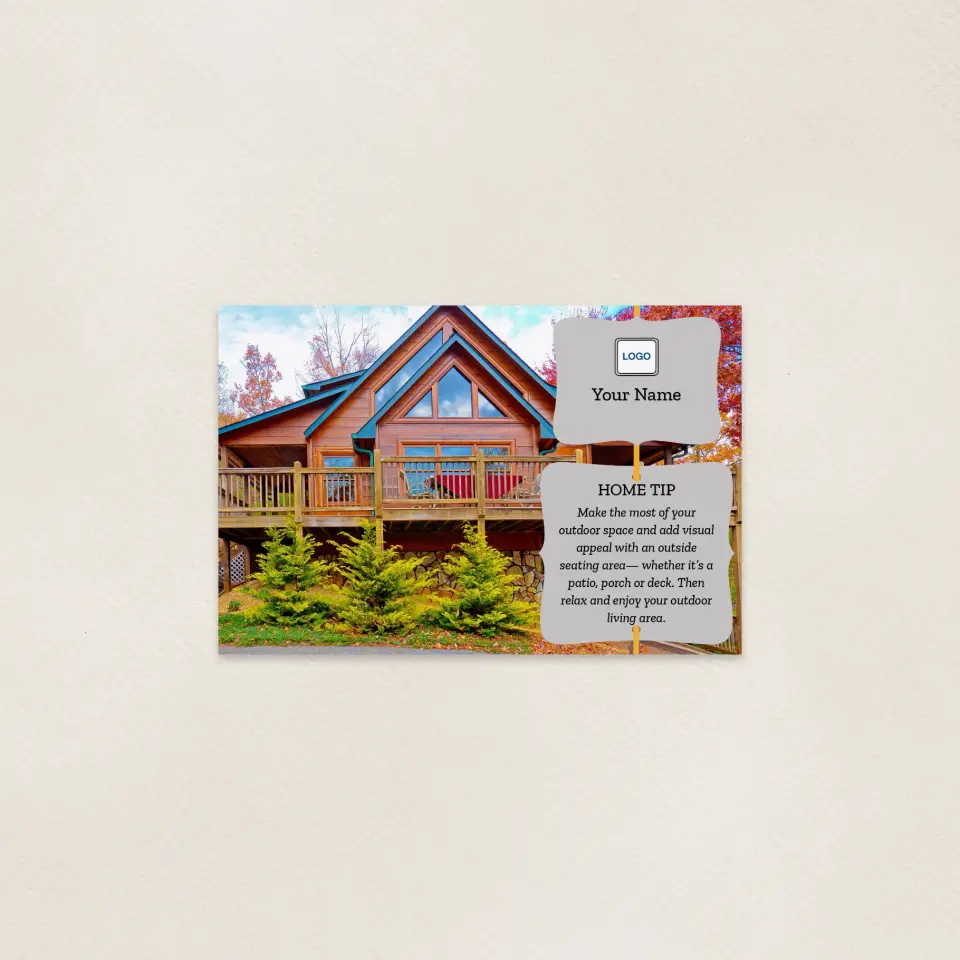 This is a 6" x 9" Postcards with Magnetic Strip called Home Tip - Outdoor Appeal printed in full color