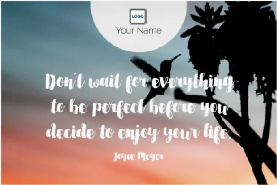 This is a 6" x 9" Postcards with Magnetic Strip called Inspiration Enjoy Life printed in full color