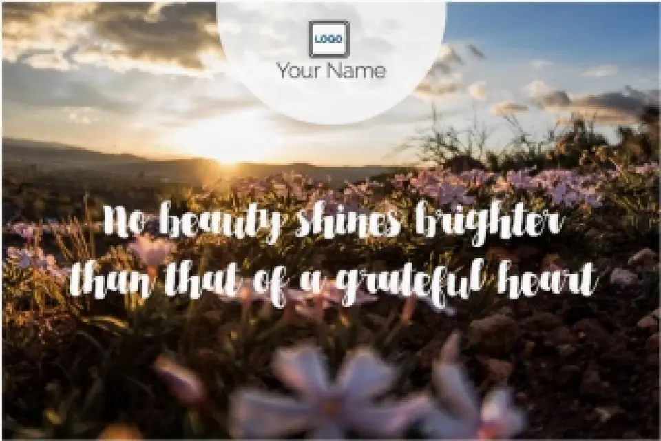 This is a 6" x 9" Postcards with Magnetic Strip called Inspiration Grateful Heart printed in full color