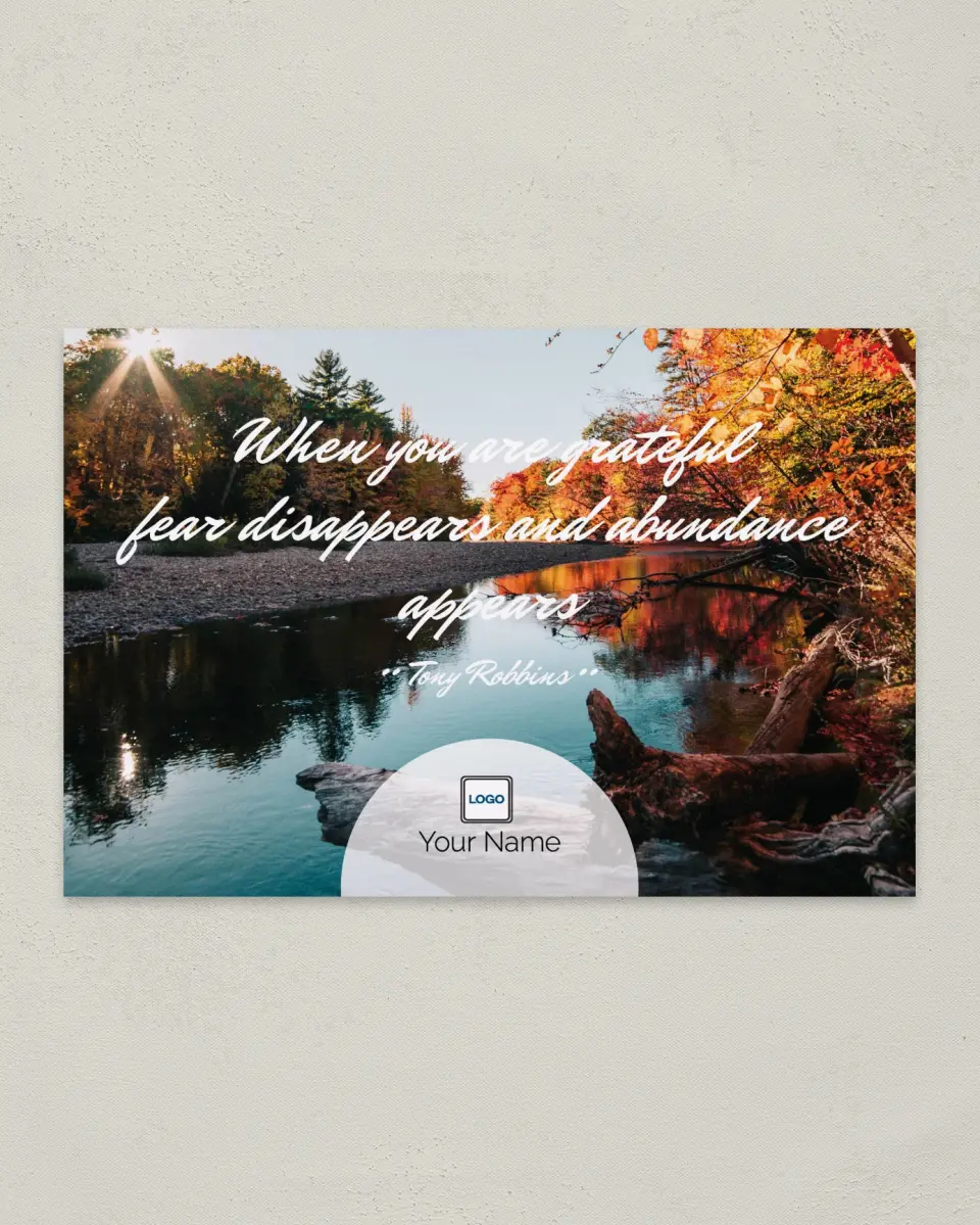 This is a 6" x 9" Postcard called Abundance Appears printed in full color