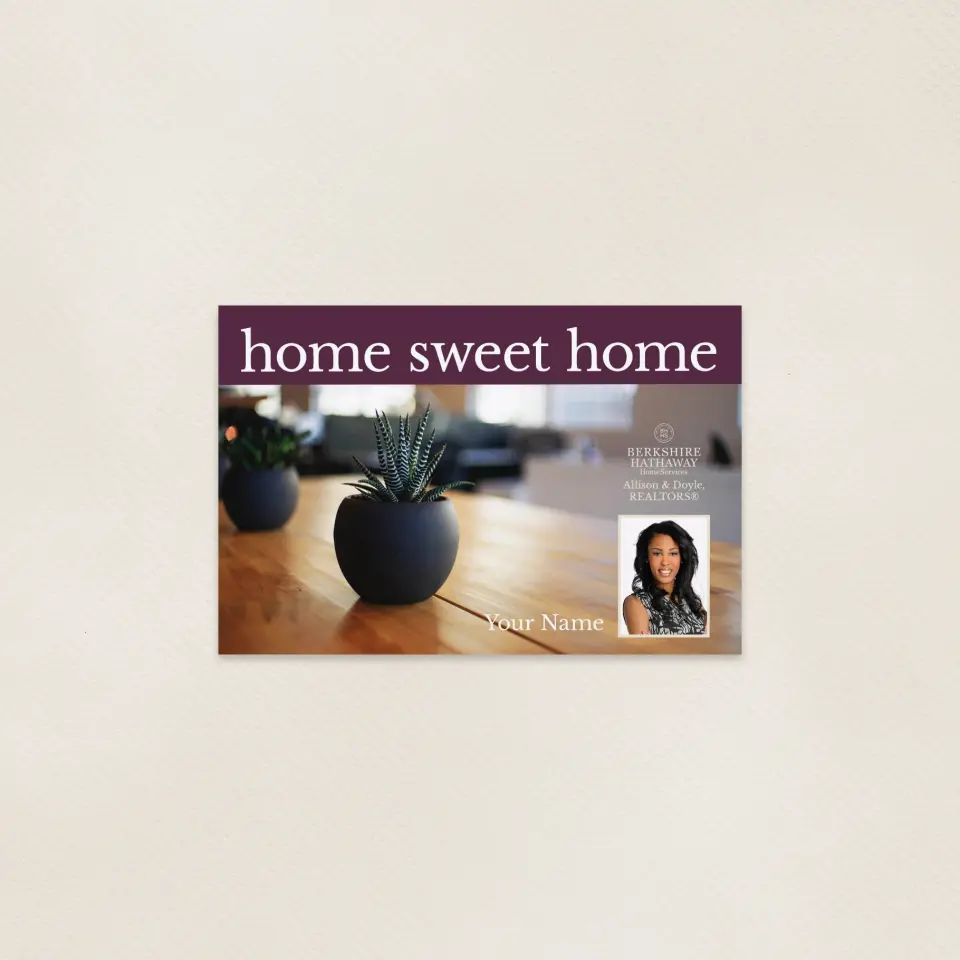 This is a 6" x 9" Postcards with Magnetic Strip called Berkshire Hathaway HomeServices Postcards with Magnetic Strip printed in full color