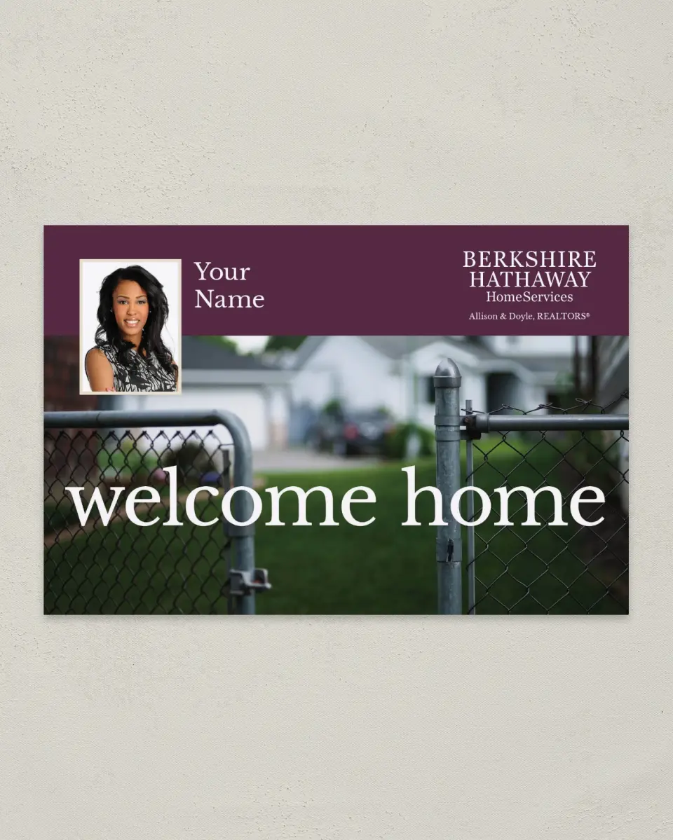 This is a 6" x 9" Postcard called Berkshire Hathaway HomeServices Postcards printed in full color