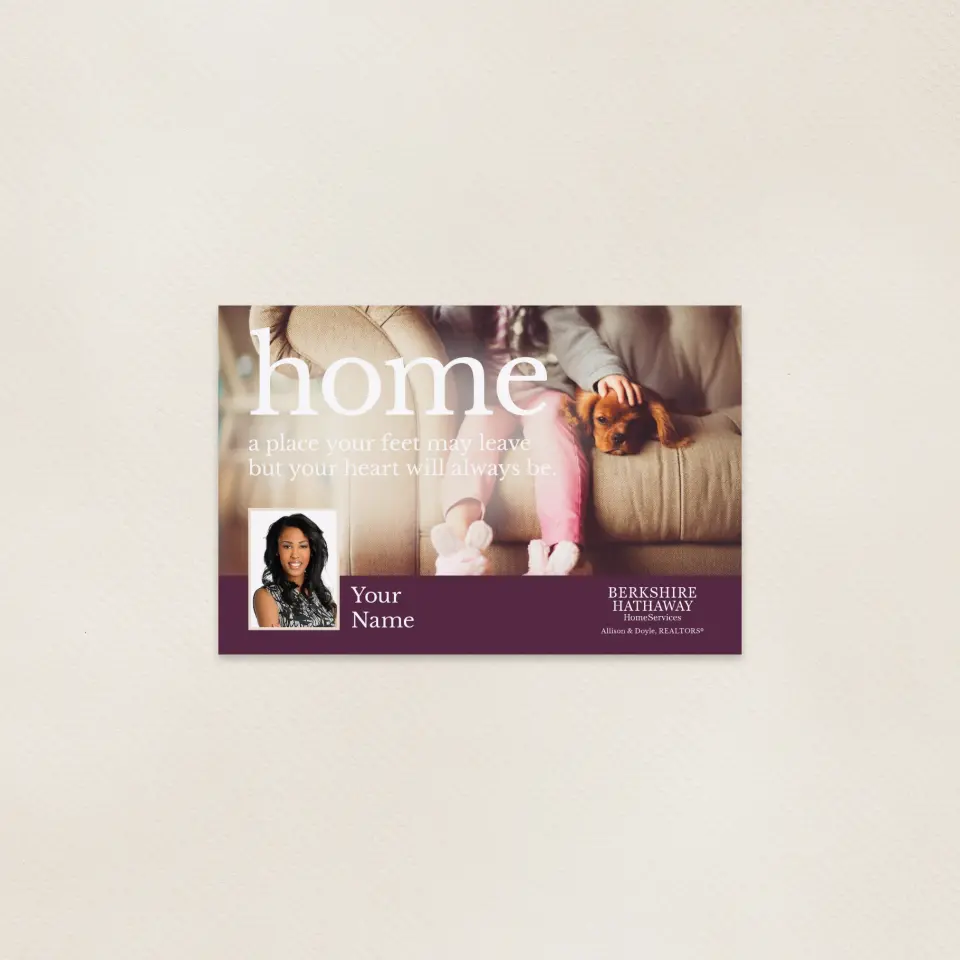 This is a 6" x 9" Postcards with Magnetic Strip called Berkshire Hathaway HomeServices Postcards with Magnetic Strip printed in full color