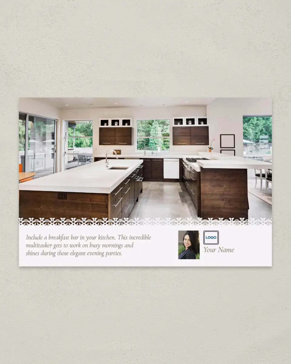 This is a 6" x 9" Postcard called Home Tip - Multitasker printed in full color