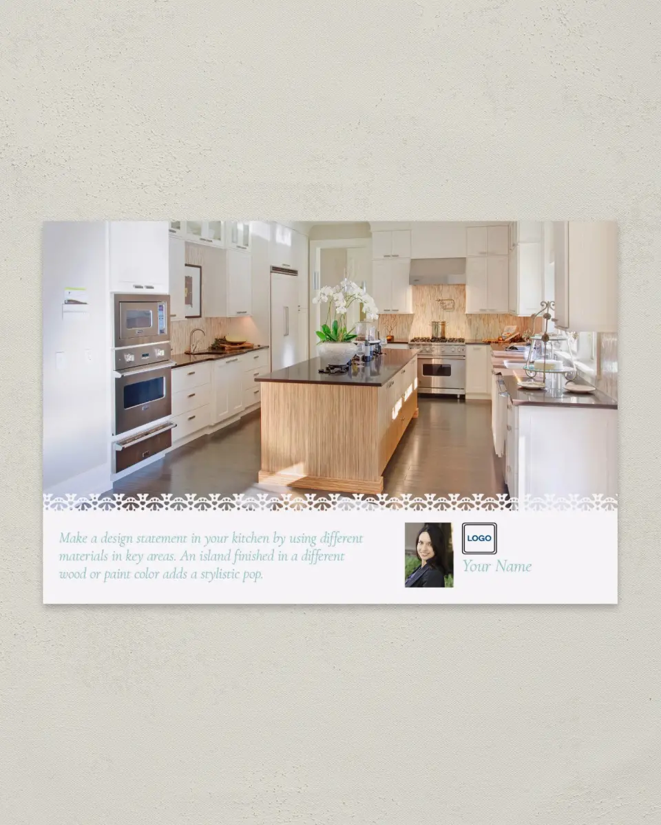 This is a 6" x 9" Postcard called Home Tip - Key Materials printed in full color