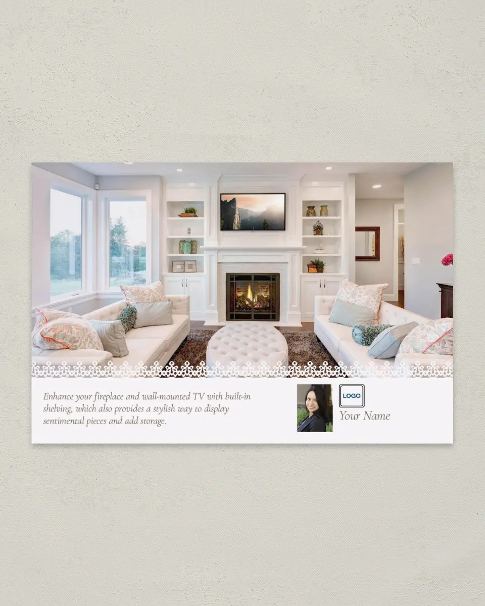 This is a 6" x 9" Postcard called Home Tip - Built-In Enhancement printed in full color