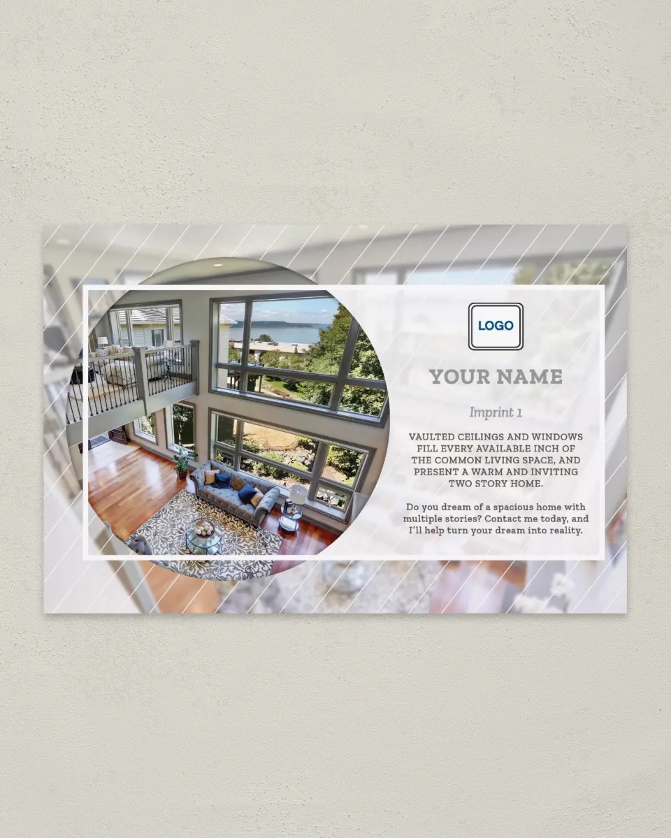 This is a 6" x 9" Postcard called Vaulted Stories printed in full color