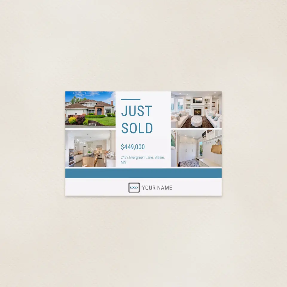 This is a 6" x 9" Postcards with Magnetic Strip called Sold Chic Contemporary printed in full color