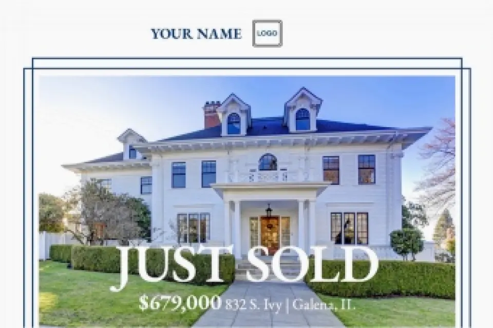 This is a 6" x 9" Postcards with Magnetic Strip called Sold Dream Home printed in full color