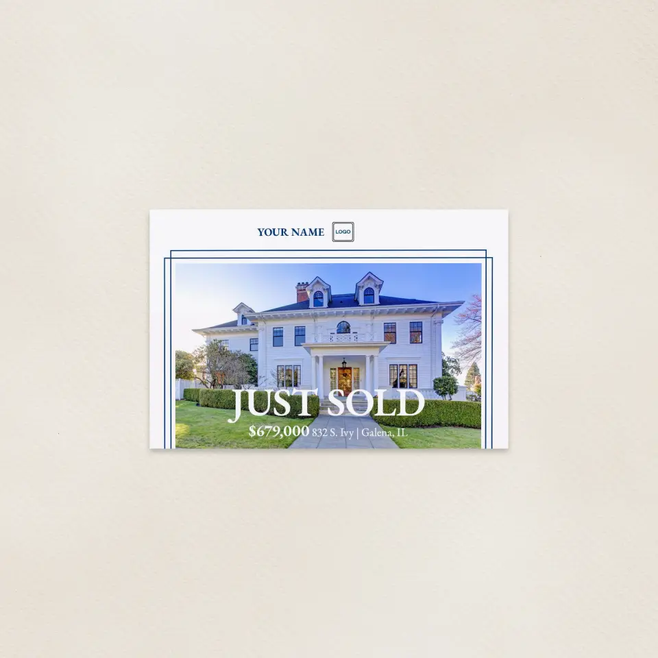 This is a 6" x 9" Postcards with Magnetic Strip called Sold Dream Home printed in full color