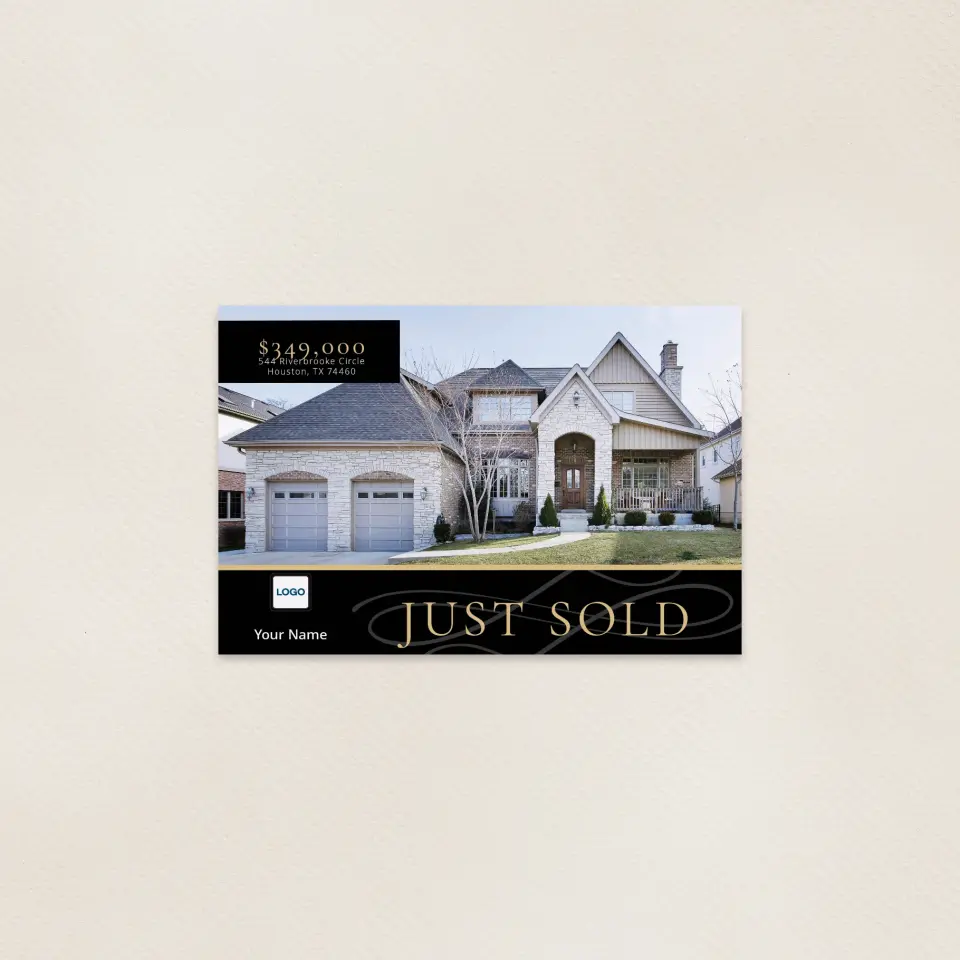 This is a 6" x 9" Postcards with Magnetic Strip called Sold Elegance printed in full color