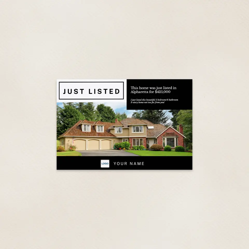 This is a 6" x 9" Postcards with Magnetic Strip called Listed Modern Delight printed in full color